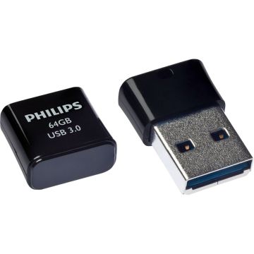 Philips USB 3.0 64GB Pico Edition melns