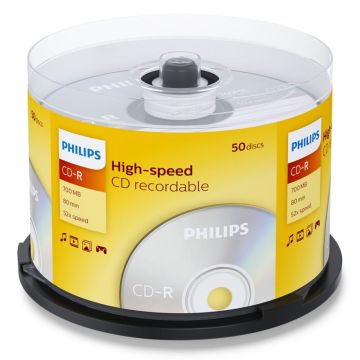 Philips CD-R 80 min 700MB 52x spole 50 gab.