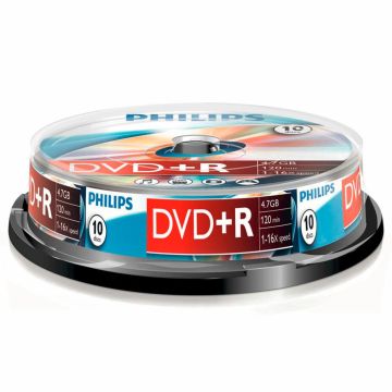 Philips DVD+R 4,7GB 16x spole 10 gab.