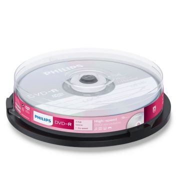 Philips DVD-R 4,7GB 16x spole 10 gab.