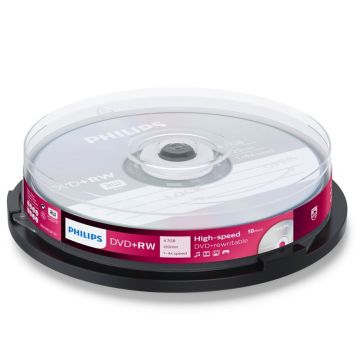 Philips DVD+RW 4,7GB 4x spole 10 gab.