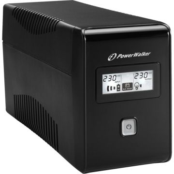 PowerWalker VI 850 LCD UPS Nepārtrauktās Barošanas Avots, 850VA, Line-Interactive