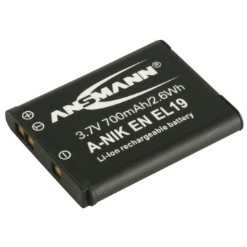 Ansmann A-Nik EN-EL19 Akumulators, 3,7V, 700mAh (Nikon fotoaparātiem)