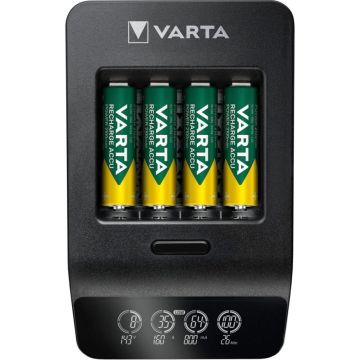 Varta LCD Smart Lādētājs+ ar 4 Akumulatoriem 2100 mAh AA