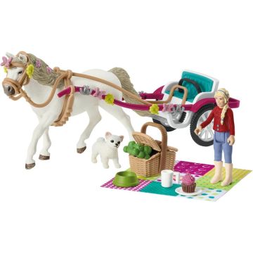 Schleich Zirgu klubs 42467 Lielā zirgu izstāde ar ratiņiem