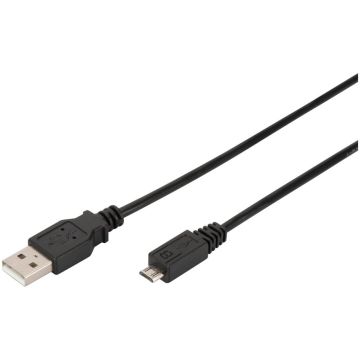 Digitus Micro USB Anschlusskabel USB 2.0 kompatibel 1.8 m