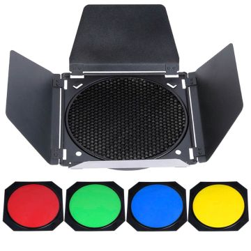 Godox BD-04 klapes, šūna un 4 krāsu filtri