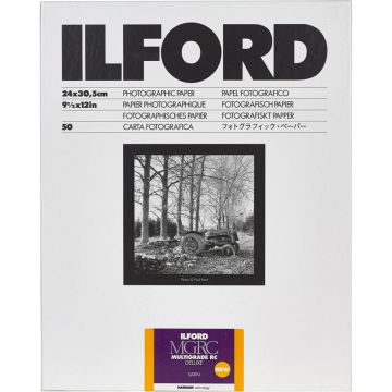 Ilford MG RC DL 25M satin melnbaltais foto papīrs 24x30cm 50 loksnes