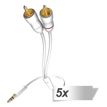 5x in-akustik Star Audio Cable 3,5mm Jack Plug - Cinch 1,5 m