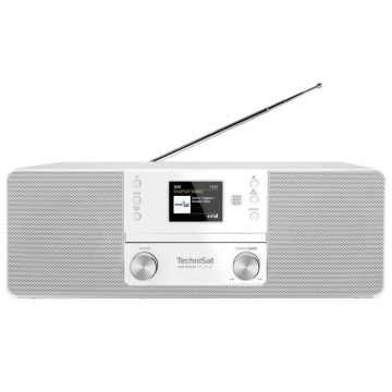 Technisat DigitRadio 370 CD BT Radio, DAB+/FM/CD/Bluetooth, AC, balts