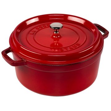 Staub Apaļā Cocotte 26cm čuguna sarkans