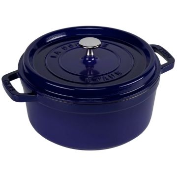 Staub Apaļā Cocotte, 24cm, čuguns, tumši zils