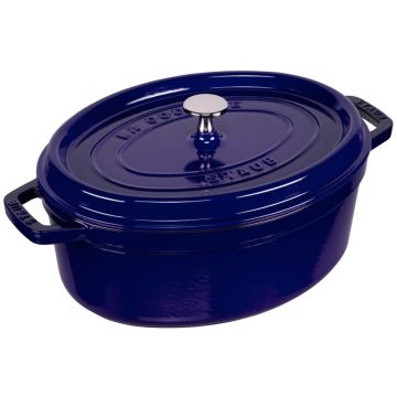 Staub Ovālā Cocotte, 29cm, čuguns, tumši zils