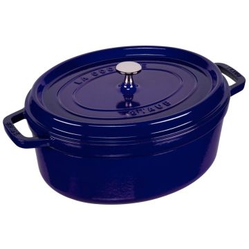 Staub Ovālā Cocotte, 31cm, čuguns, tumši zils