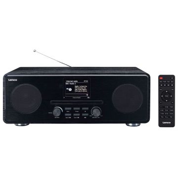 Lenco DIR-260BK Radio, DAB+/FM/Interneta radio/CD, AC, melns