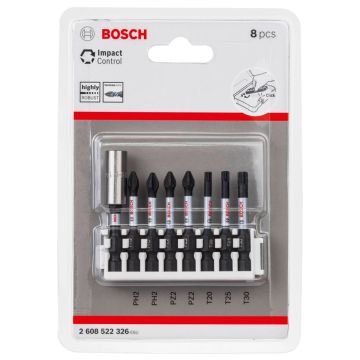 Bosch Impact Control uzgaļu komplekts, 50 mm, 8 gab.