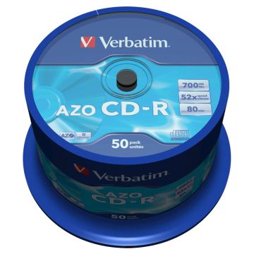 Verbatim Data Life Plus CD-R 80, 52x ātrumu, spole 50 gab.