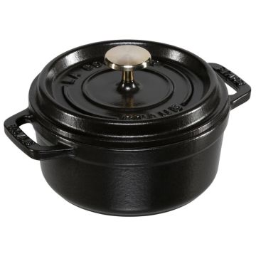 Dust Cocotte 12cm apaļa, melna, čuguna