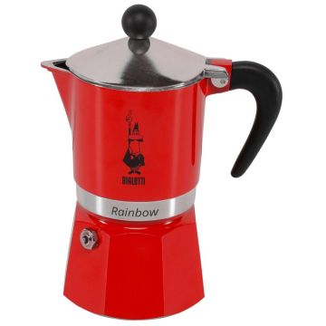 Bialetti Rainbow 3TZ sarkana kafijas kafijas krūze