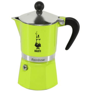 Bialetti RAINBOW Mokka Kafijas Kanna 3 tasēm zaļa