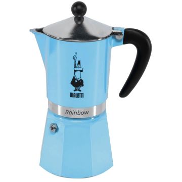 Bialetti RAINBOW Mokka Kafijas Kanna 6 tasēm gaiši zila