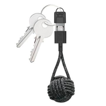 Native Union atslēgu kabelis no USB-A uz Lightning melns