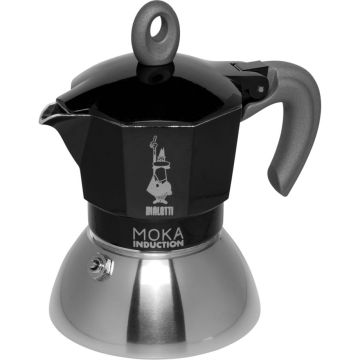 Bialetti Moka 2TZ indukcijas kafijas tējkanna melna