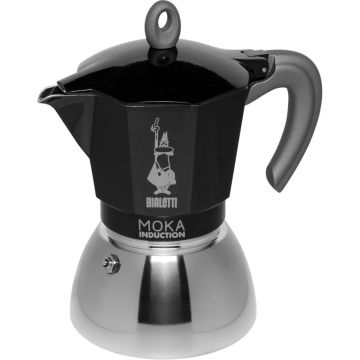 Bialetti Moka 6TZ indukcijas kafijas tējkanna melna