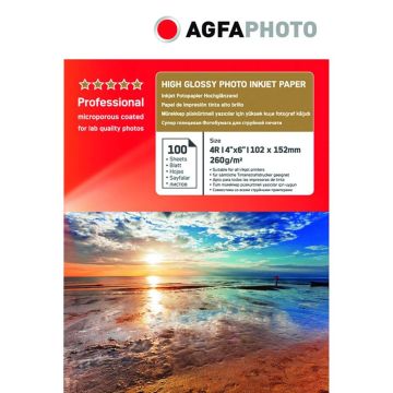 AgfaPhoto Profesionāls Foto Papīrs 260 g 10x15cm 100 Loksnes