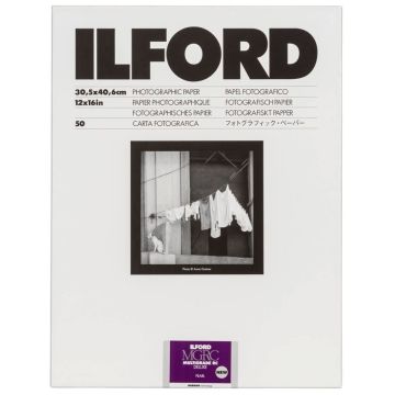 Ilford MG RC DL 44M pearl melnbaltais foto papīrs 30x40cm 50 loksnes