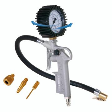 Aerotec Riepu Pumpēšanas Mērierīce Kalibrēta + 30cm Šļūtene + Adapteri