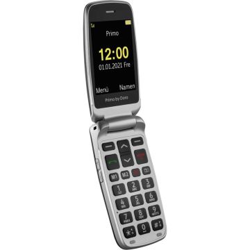 Doro Primo 418 podziņu telefons, 2.8" ekrāns 320x240px, 1000mAh akumulators, grafīta krāsa