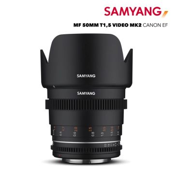 Samyang MF 50mm T1.5 VDSLR MK2 Objektīvs paredzēts Canon EF
