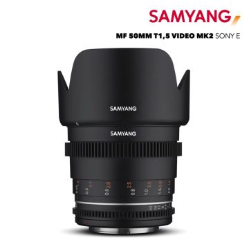 Samyang MF 50mm T1.5 VDSLR MK2 Objektīvs paredzēts Sony E