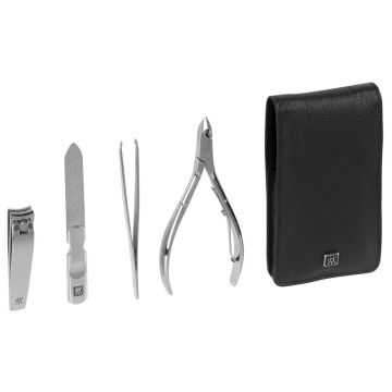 Zwilling CLASSIC INOX Neat's ādas futrālis, melns, 4 gab.