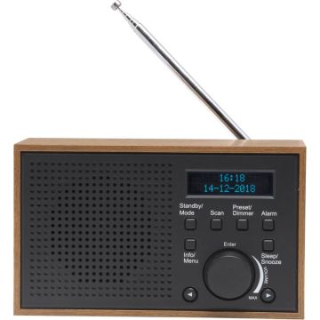 Denver DAB-46 Radio, DAB+/FM, baterijas/AC, tumši pelēks