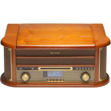 Denver MRD-51 Mūzikas sistēma, CD/FM/Bluetooth, 2 x 5W, brūna