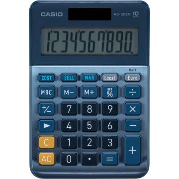 Casio MS-100EM kompaktie kalkulatori ar Nodokļu funkcionalitāti