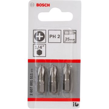 Bosch 3 gab. PH Skrūvgrieža uzgalis PH2 XH 25mm