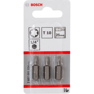 Bosch 3pcs. Screwdriver Bits T10 XH 25mm