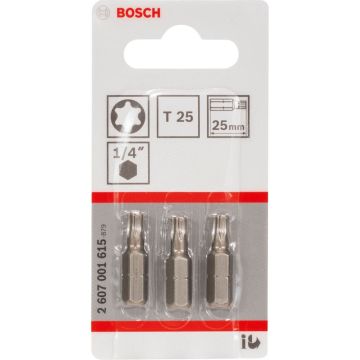 Bosch 3 gab. Skrūvgrieža uzgaļi T25 XH 25mm