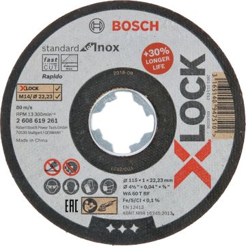 Bosch X-LOCK griezējdisks 115x1,0 Std f INOX