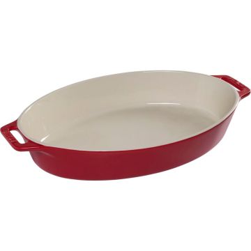 Staub Ovālais Trauks, keramikas, sarkans, 37cm