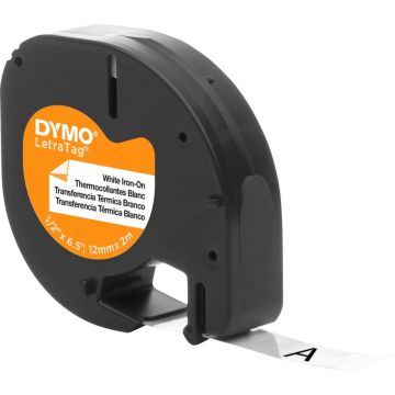 Dymo Letratag uzlīmējama lente balta 12mm x 2m