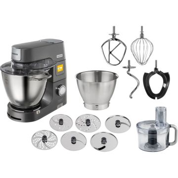 Kenwood KWL 90.244 SI Titanium Chef Patissier XL virtuves kombains, 1400W, 7 l bļoda, 6 uzgaļi, siltuma funkcija, sudraba