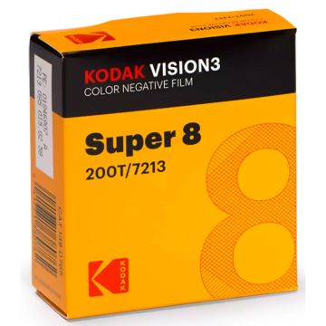 Kodak S8 Vision3 200T 8mm krāsu negatīvā ECN procesa kino filma, ISO 200, dzeltenai gaismai