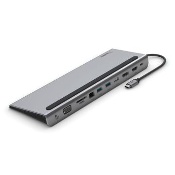 Belkin CONNECT USB-C 11-in-1 Multiport-Dokstacija, 4x USB-A, 2x USB-C, 2x HDMI, 1x SD, RJ45, 3.5mm