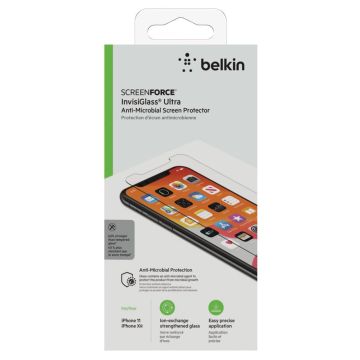 Belkin ScreenForce InvisiG.Ultra Antimikrobiālais Aizsargs iPhone 11/XR