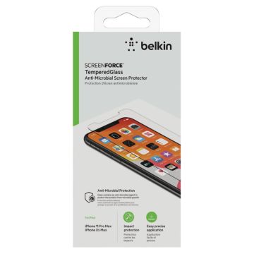 Belkin ScreenForce Rūdīts Stikls Antibakteriāls iPhone 11Pro Max/Xs Max