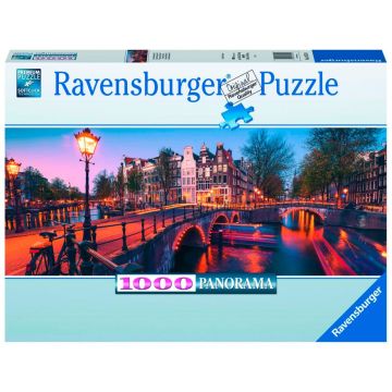 Ravensburger 1000 pcs Puzzle Vakars virs Amsterdamas